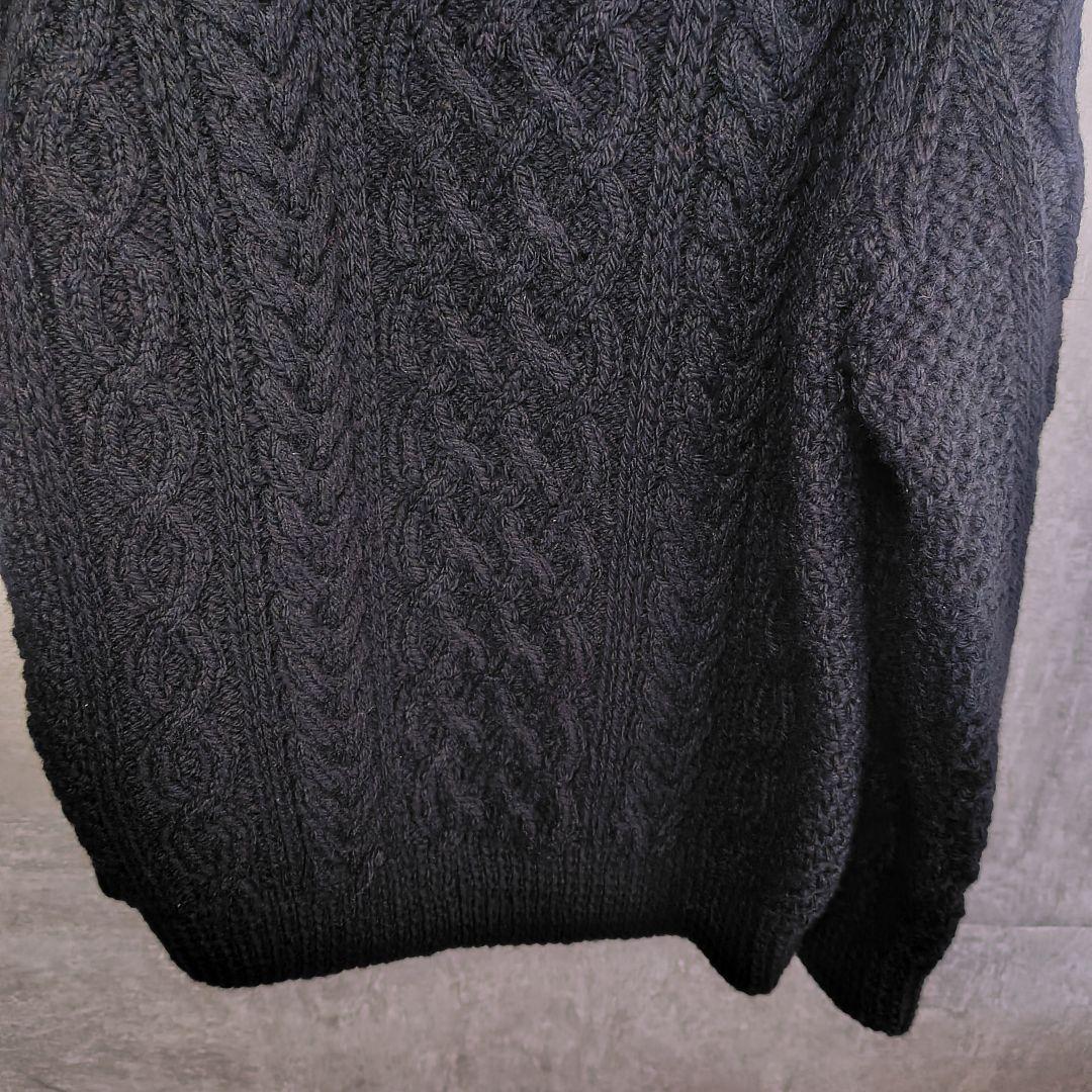 極美品 インバーアラン 1A ウール クルーネック アラン ニット