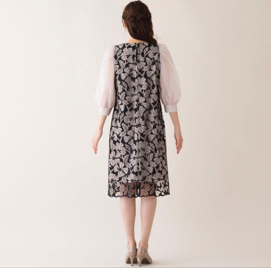 47300円 ローズティアラ人気ピンク42 チュール刺繍ワンピース 新品タグ