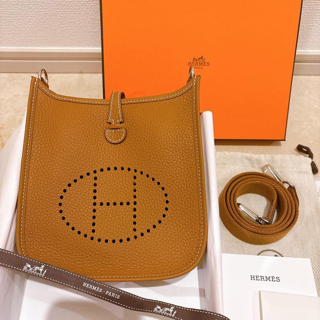 新品未使用 エルメス ミニエブリンtpm ゴールド×シルバー ショート