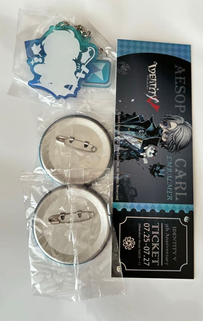 第五人格 7周年 オフライン 納棺師 アクキー 缶バッジ 入場特典チケット