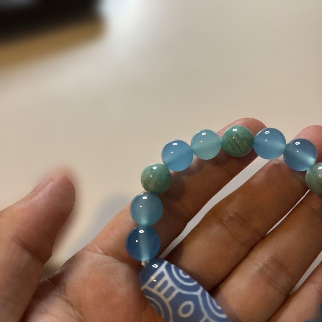 ベストセラーハンドメイド・手芸 - 老玉髄龍眼天珠さん！綺麗！青瑪瑙