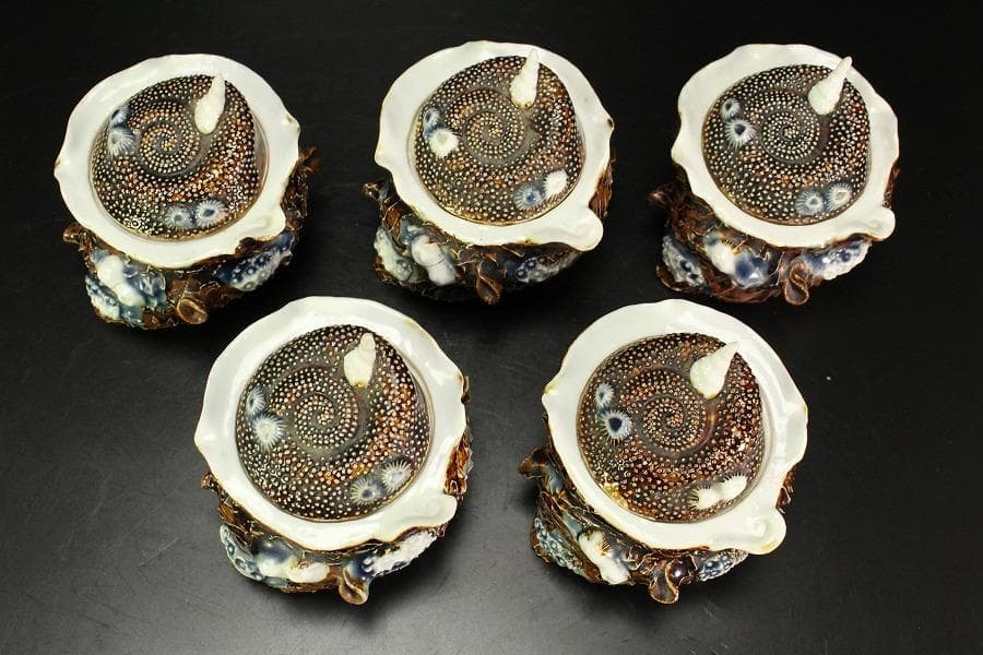 古平戸 名品 栄螺 蓋物 五件 京都料亭 蔵出 - メルカリ