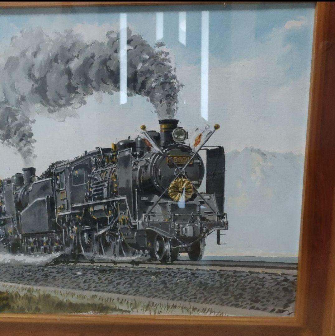 希少 大きい絵画 蒸気機関車 C56 油絵 絵画 中之間 - メルカリ