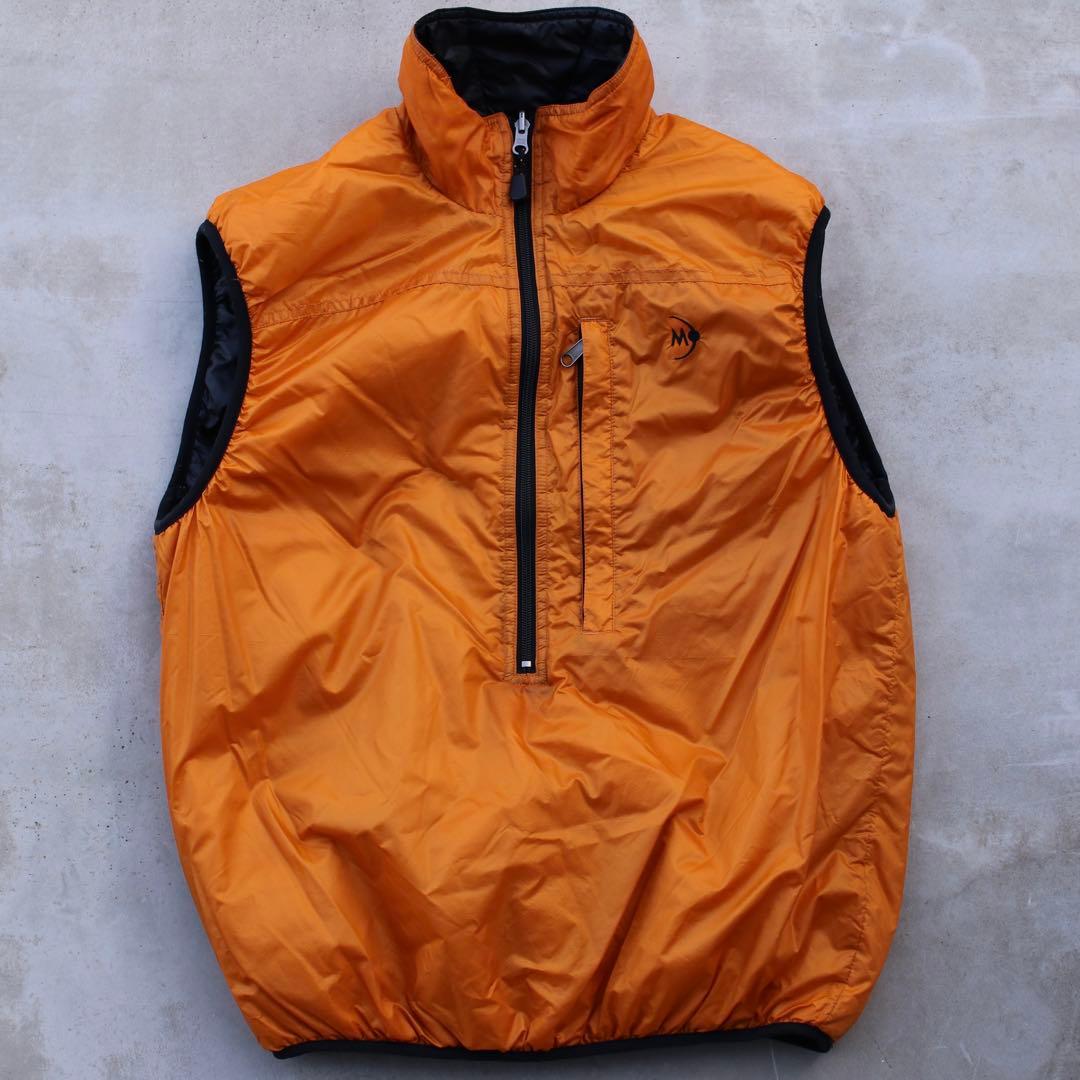 90's MOONSTONE ムーンストーン リバーシブルベスト ORG×BLK - メルカリ