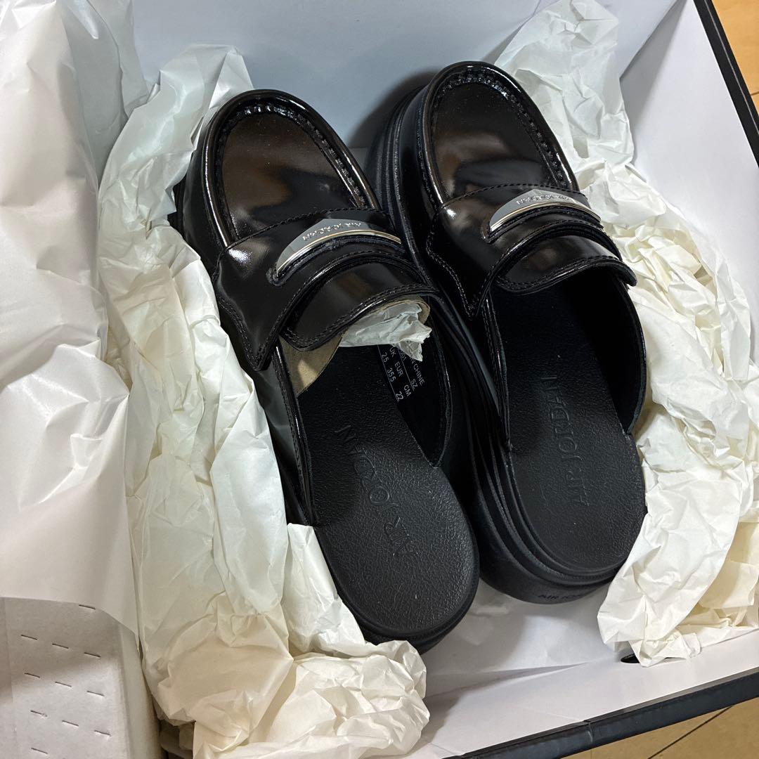 値下げします。AIR JORDAN ブラックローファー US5 アウトレ