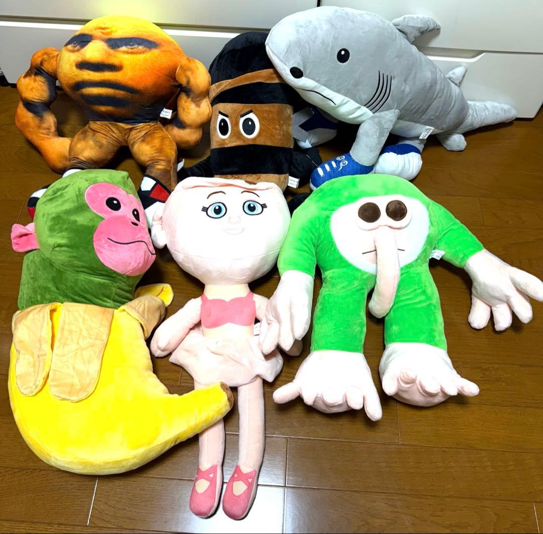 新品・未使用】イタリアンブレインロット 特大BIGぬいぐるみ 6体