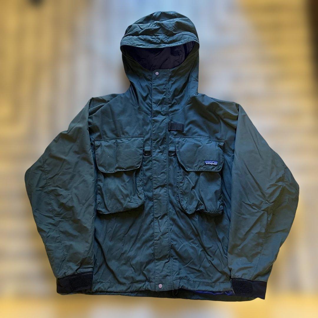 ぷ*く様 90s Patagonia SST ジャケット XL カーキ グリーン Patagonia SST Wading Jacket Green / Purple L 90' パタゴニア SST