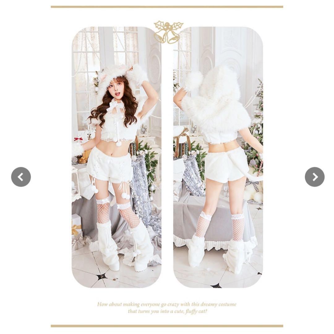 ふわふわメレンゲリボンキャットサンタ【Malymoon/マリームーン