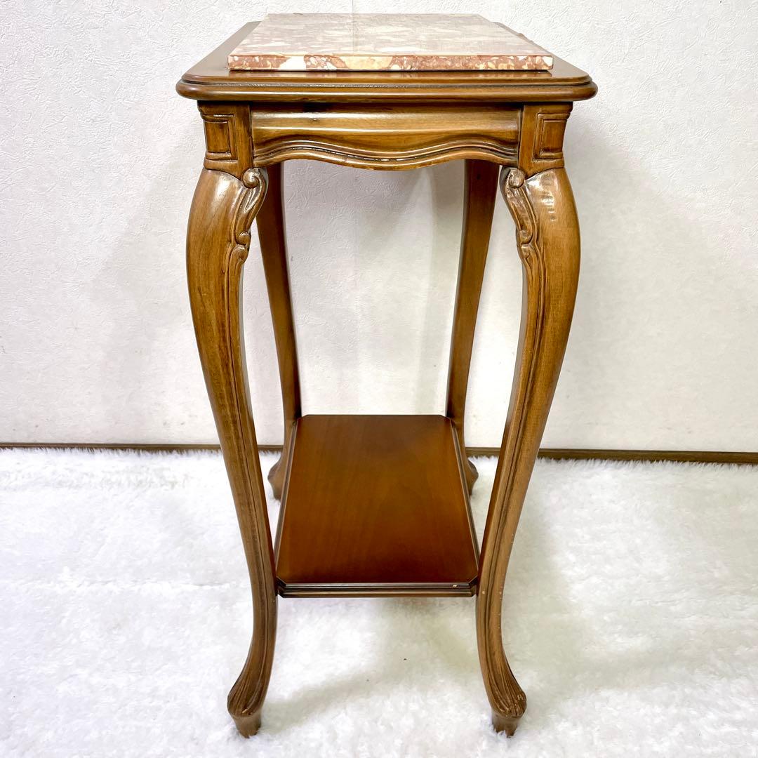 大理石 コンソールテーブル ナイトテーブル 花台 飾り台 イタリア家具