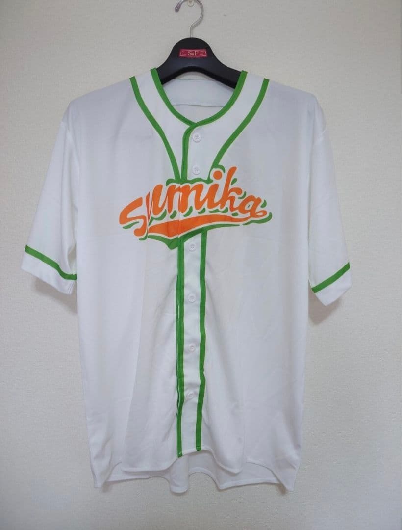 S*u様 sumika ベースボールシャツ ユニフォーム L 白 ホワイト ライ
