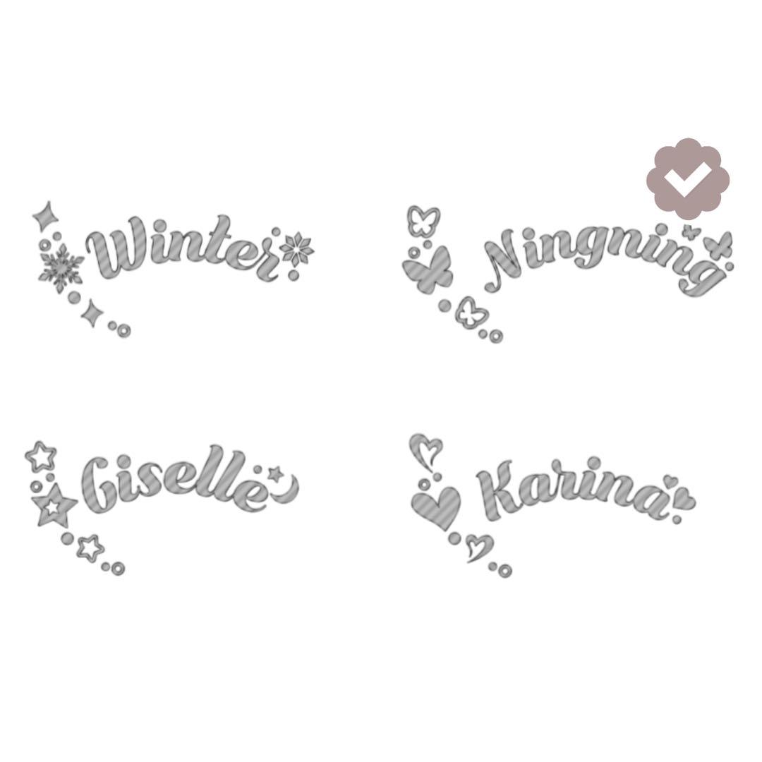 ニンニン】aespa ペンライト ドームステッカー エスパ.＊. - メルカリ