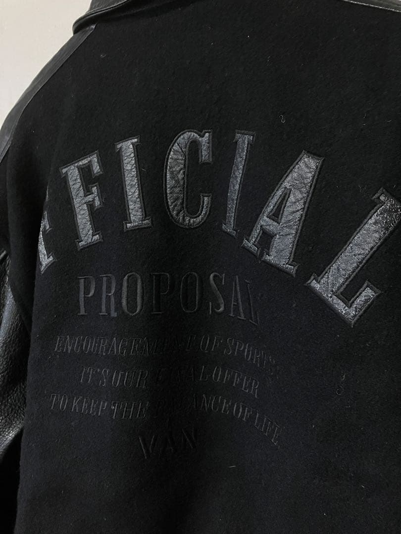 80s VAN スタジャン 黒 L〜XL 牛本革使用 IVY アイビー レザー - メルカリ