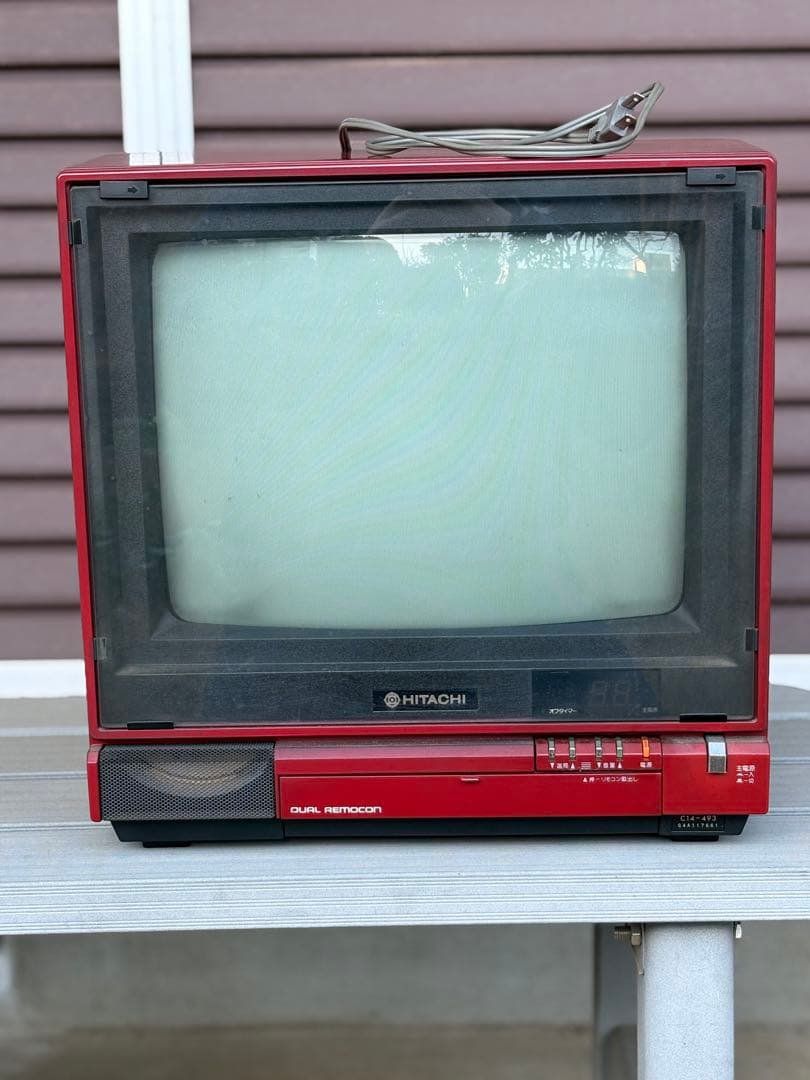 c*e様 日立カラーテレビ C14-B12 通電確認 ブラウン管 ジャンク品