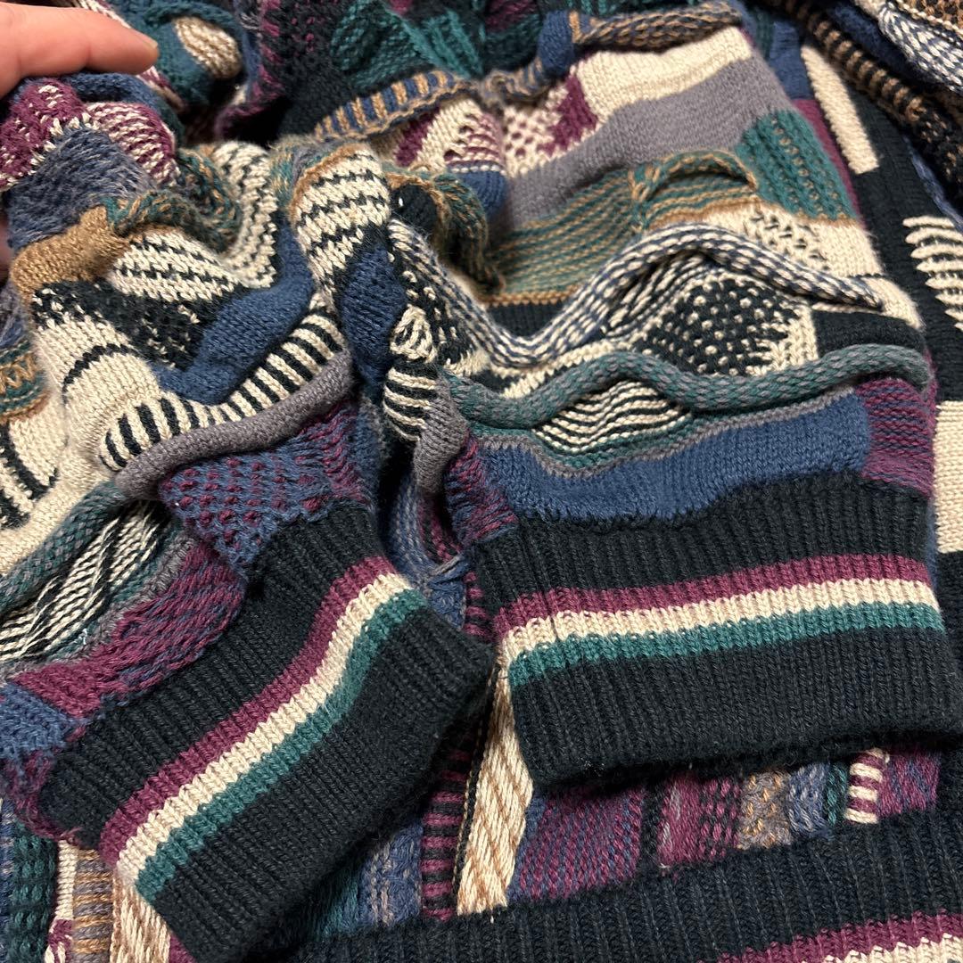 90s COTTON TRADERS 3Dニット マルチカラー クージー風 - メルカリ