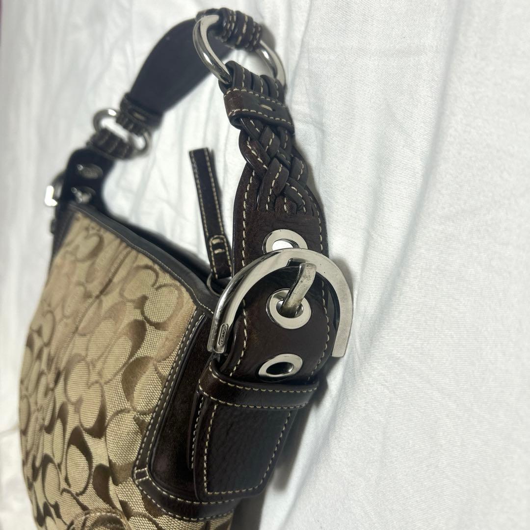 COACHコーチ ワンショルダーバッグ 6267 シグネチャー ブラウン ベルト