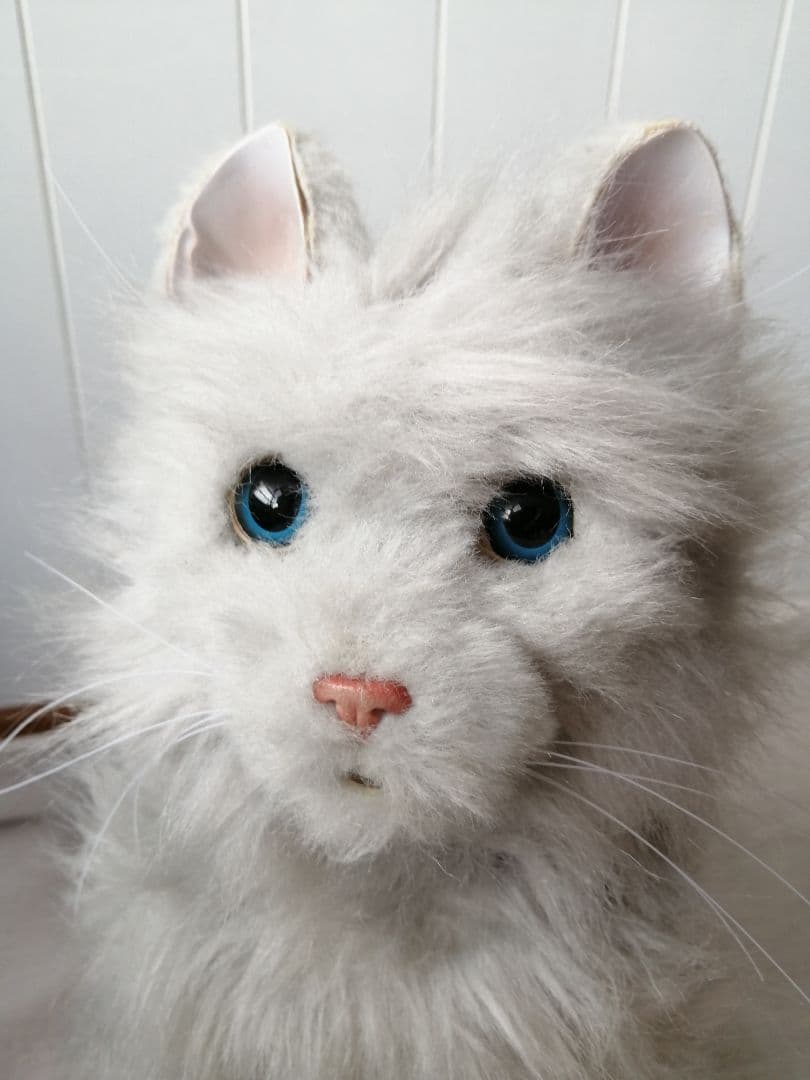 希少品】初代☆レア◇セガトイズ 『夢ねこセレブ』薄グレー 動くネコ