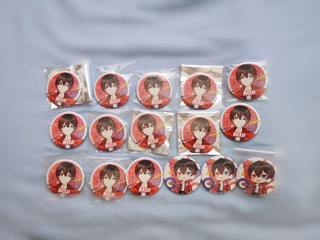 2024年 あっとくん缶バ等身＆デフォ アンプタック ちぐさくん 集合 AGF 缶バッジ 等身 デフォ - メルカリ