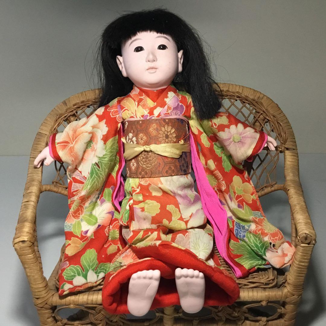 市松人形◇昭和初期 女の子◇人毛 日本人形 アンティーク 大正ロマン