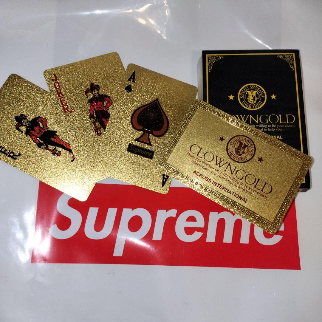 シュプリーム supreme ゴールドトランプ 1枚 - メルカリ