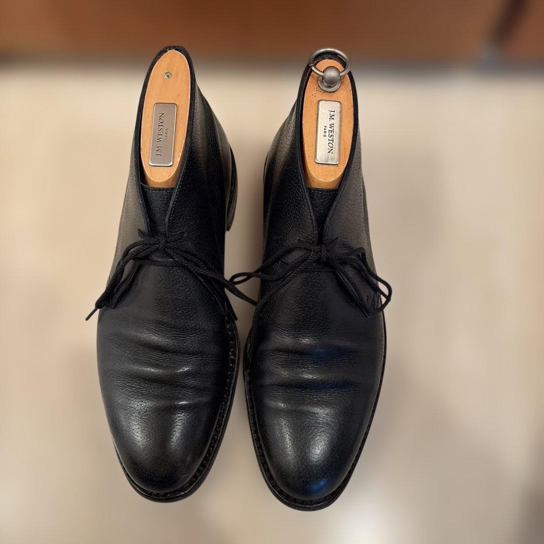 JM WESTON ブルー チャッカーブーツ 6D - メルカリ