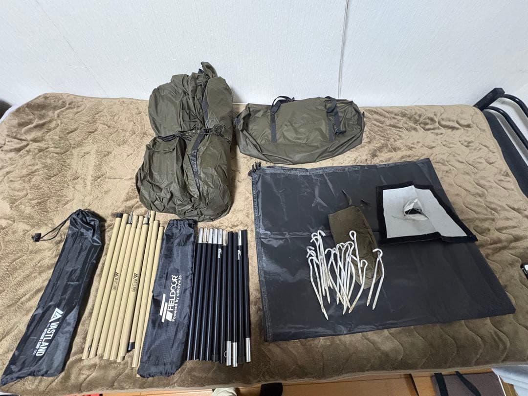 POMOLY STOVEHUT 20 パップテント超軽量 軍幕テント STOVEHUT 20 超軽量 パップテント | 前室あり 軍幕テント煙突穴付き