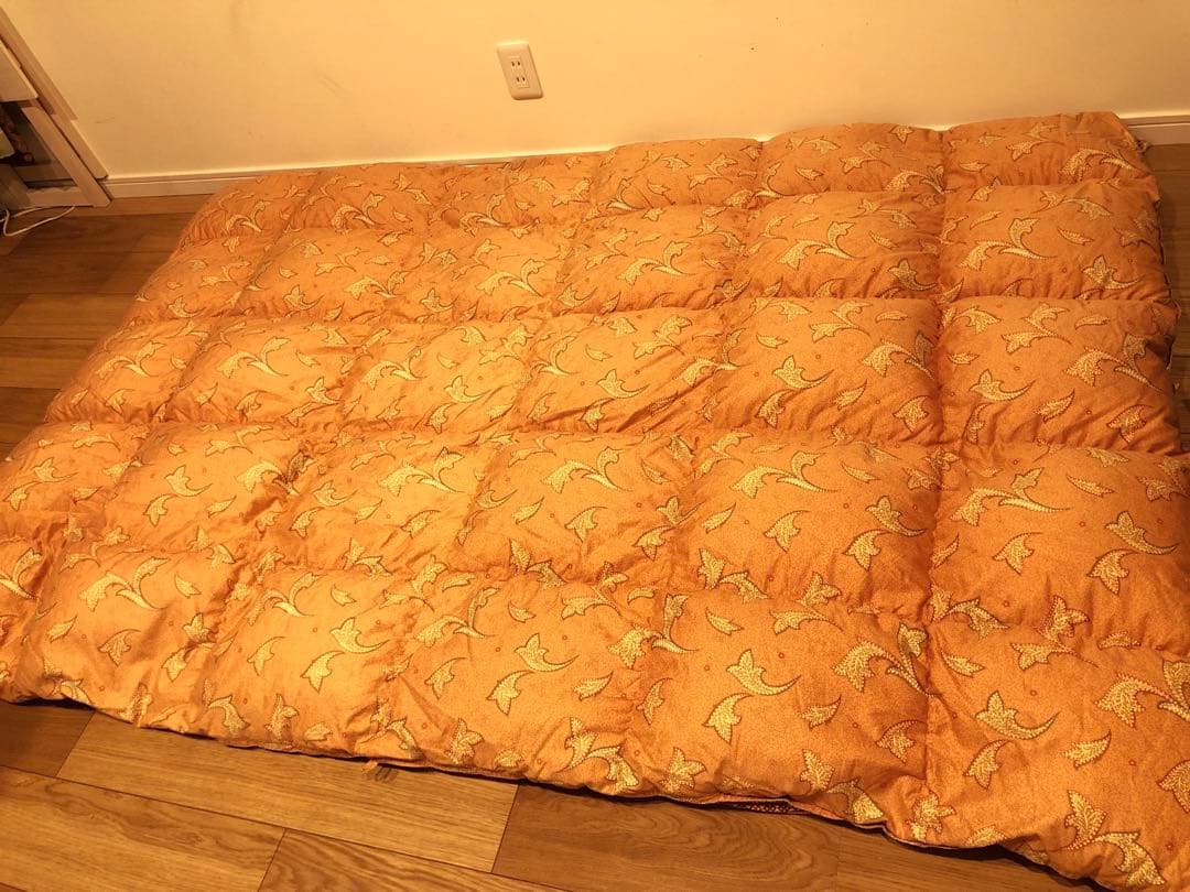 大阪西川 超長綿100% グースダウン93% 手摘み 1.2k 一層 日本製 赤