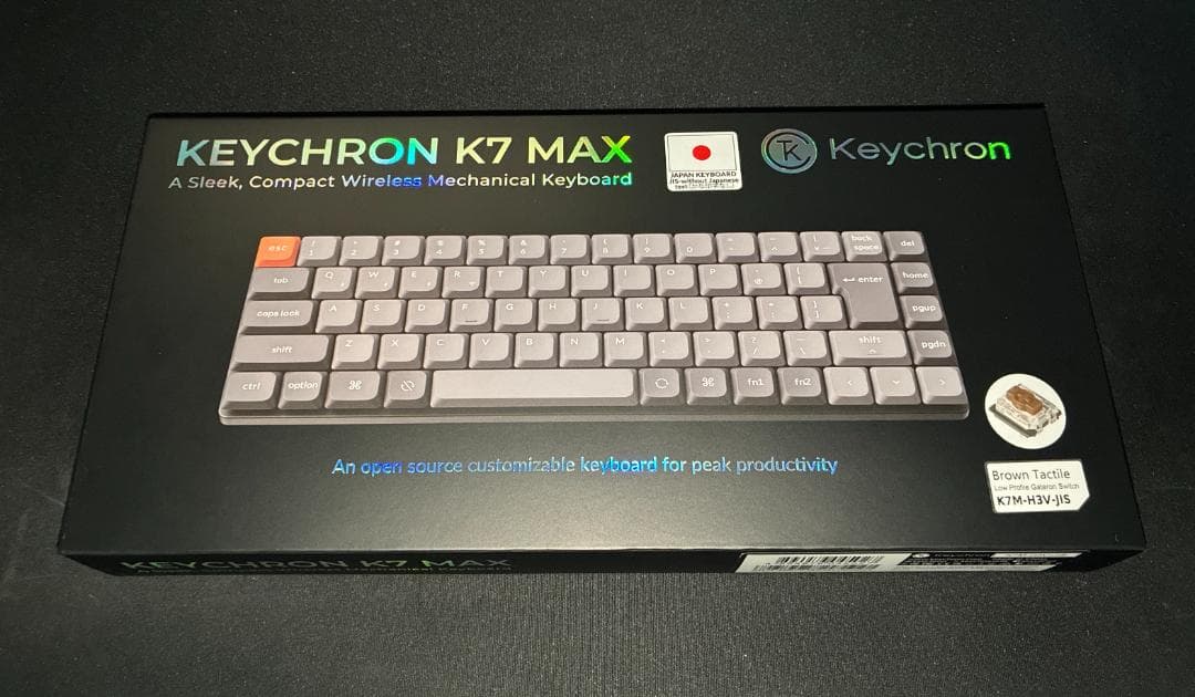 KEYCHRON K7 MAX ホットスワップ＆RGB対応 JIS配列 茶軸 - メルカリ