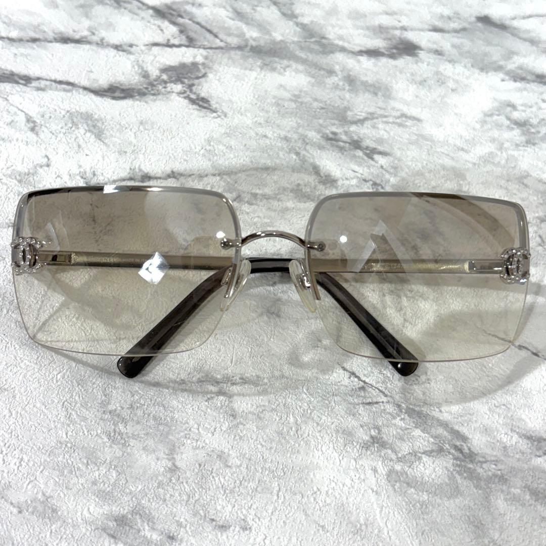 シャネル ココマーク ラインストーン サングラス グラデーション 4092