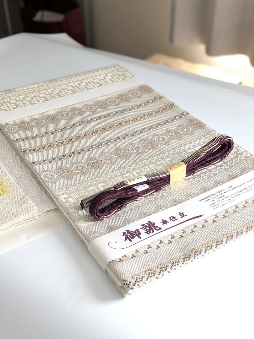 本場筑前博多織幾何学文様お仕立て上がり袋帯 楽天市場】袋帯 本場筑前博多織 佐賀錦 経済産業大臣認定 伝統工芸士