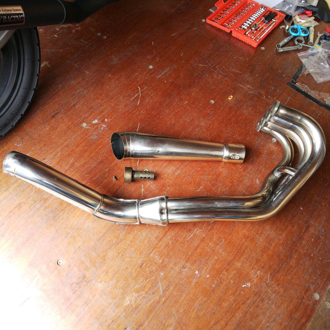 Kawasaki バリオス2 純正マフラー カット品 コニカルGP サイレンサー