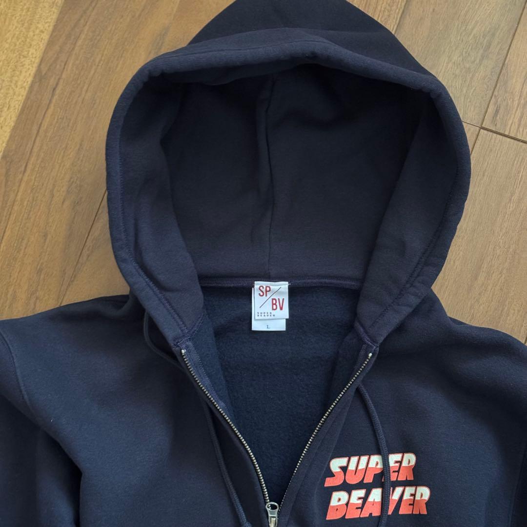 SUPER BEAVER 15th ANNIV ジップアップパーカー ネイビーL - メルカリ