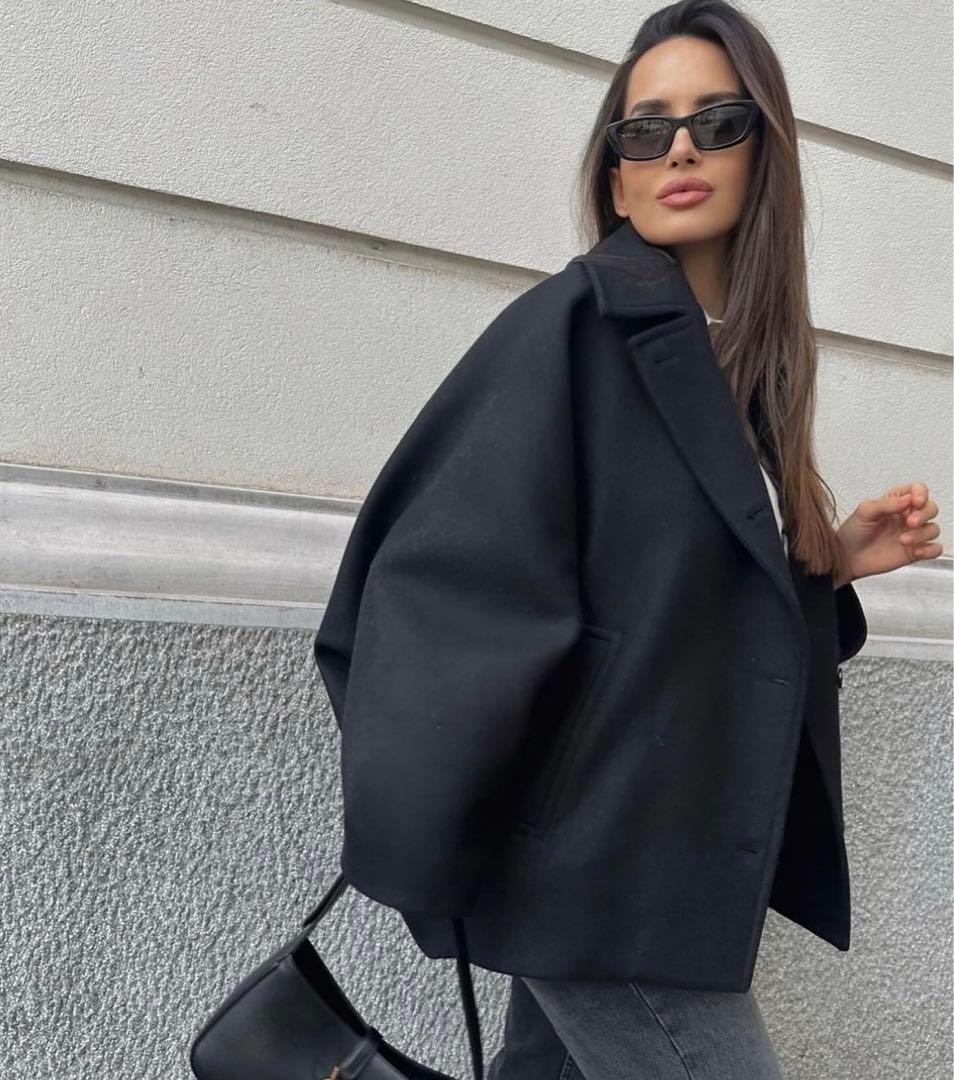 2023aw ZARA woman Manteco ウール ショートコート - メルカリ