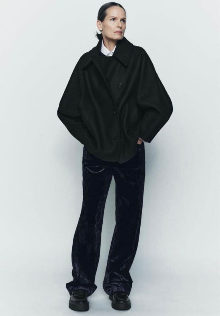 2023aw ZARA woman Manteco ウール ショートコート - メルカリ