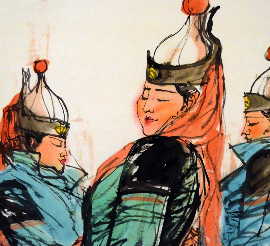 青い故郷 人物水墨画 中国の少数民族文化 - メルカリ