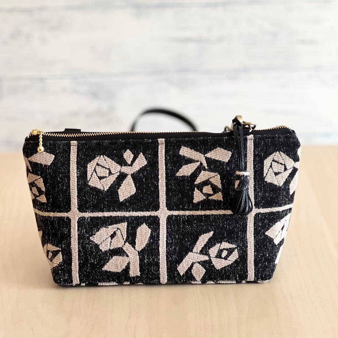 ミナペルホネンLulu beige 持ち手付きショルダーバッグMB601-093