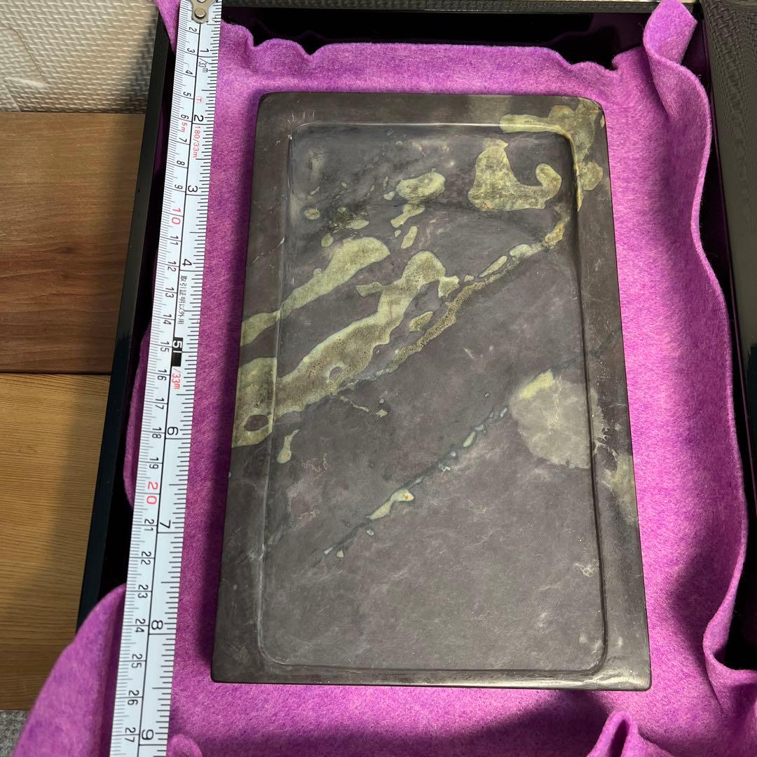 ⭕️端渓硯 希少 翡翠紋 綺麗 22cm超え 長方研 - メルカリ