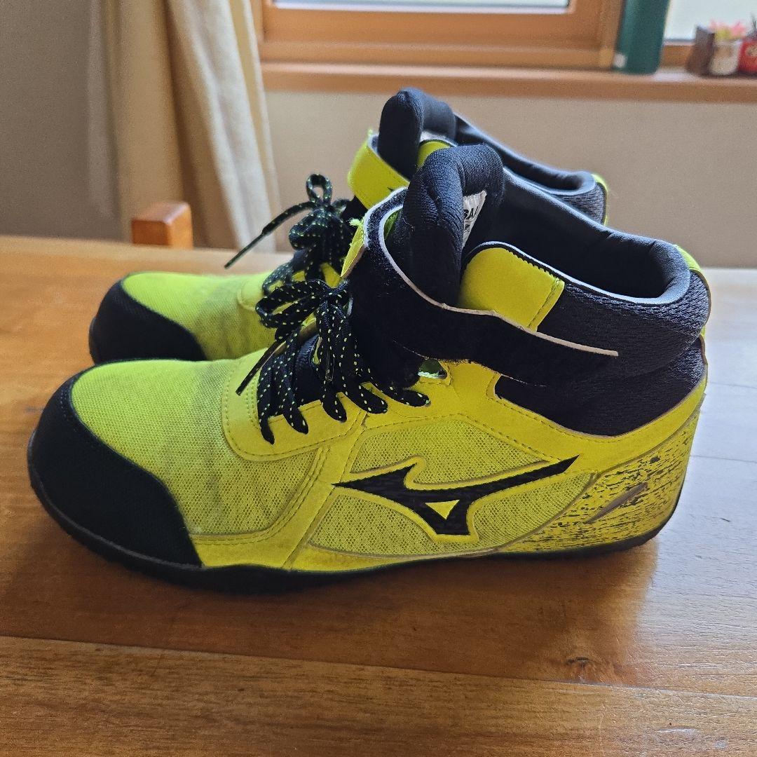 Mizuno 蛍光イエロー ハイカット安全靴 25.0cm - メルカリ