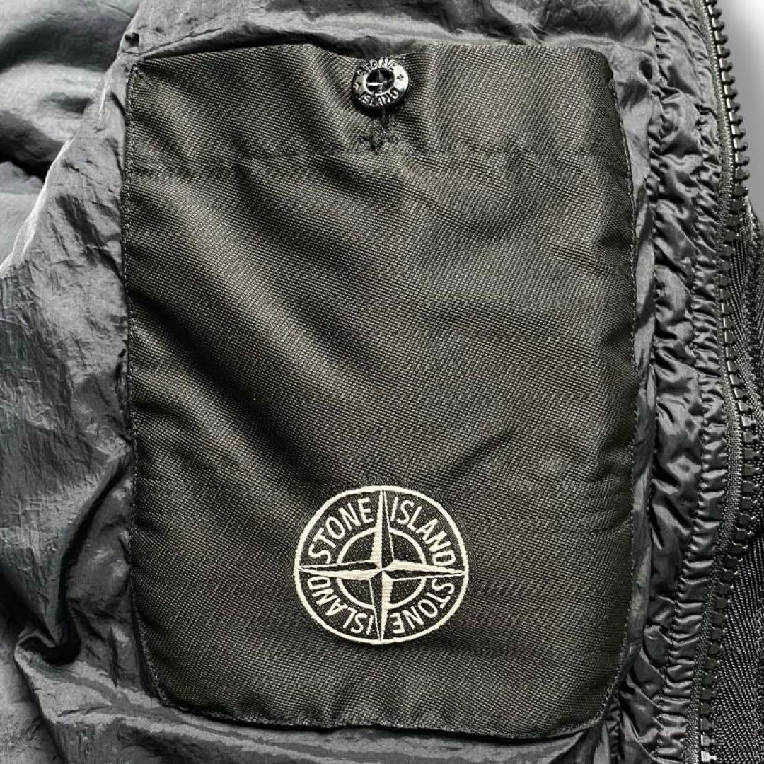 希少 ストーンアイランド ロゴ ダウン アウター ガーメントダイ