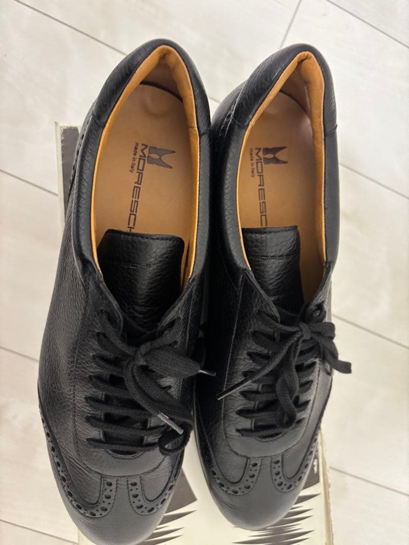 SATOSHI 様専用:Moreschi モレスキー ブラック レザースニーカー