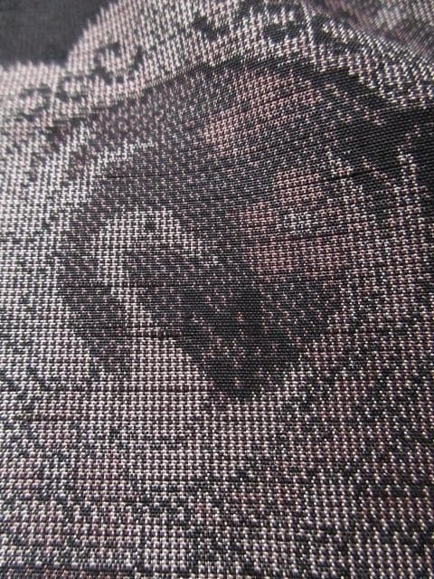 新古品！小田急百貨店誂製＊生紬＊モダン吉祥文様＊黒＊訪問着