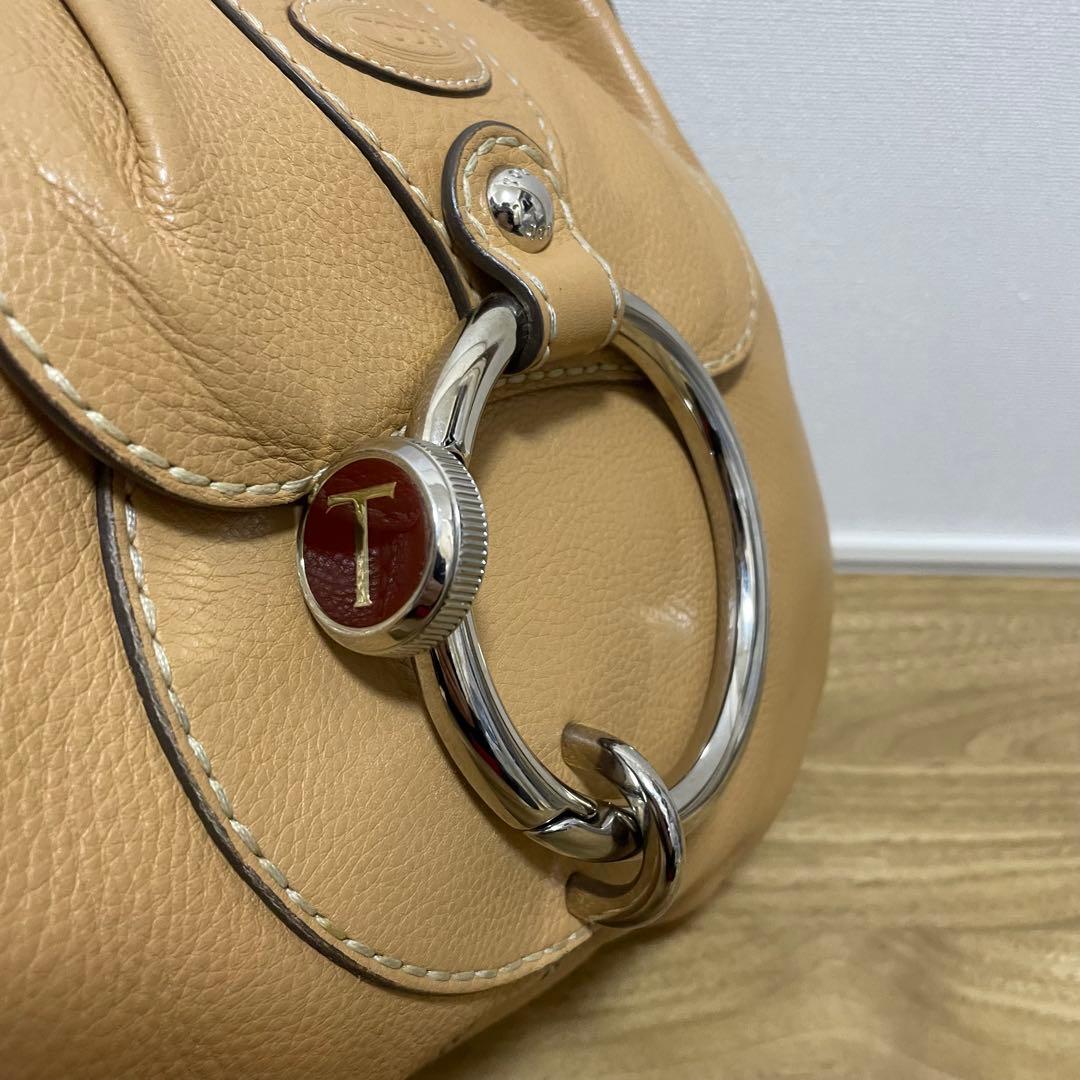《美品》TOD’S （トッズ）レザー ショルダーバッグ ライトブラウン