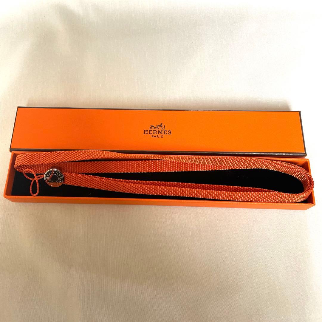【新品・未使用】HERMES ネックストラップ　ロング　オレンジ 楽天市場】【新品未使用品】HERMES エルメス セリエ ネックストラップ
