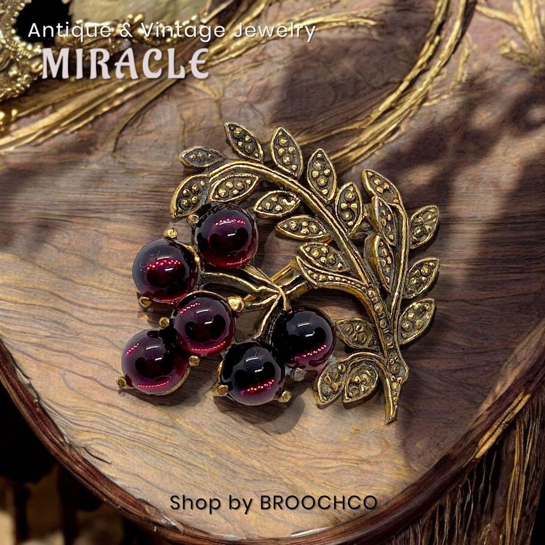 754 ✧MIRACLE✧ エドワーディアンスタイル 葡萄 ベリー ブローチ