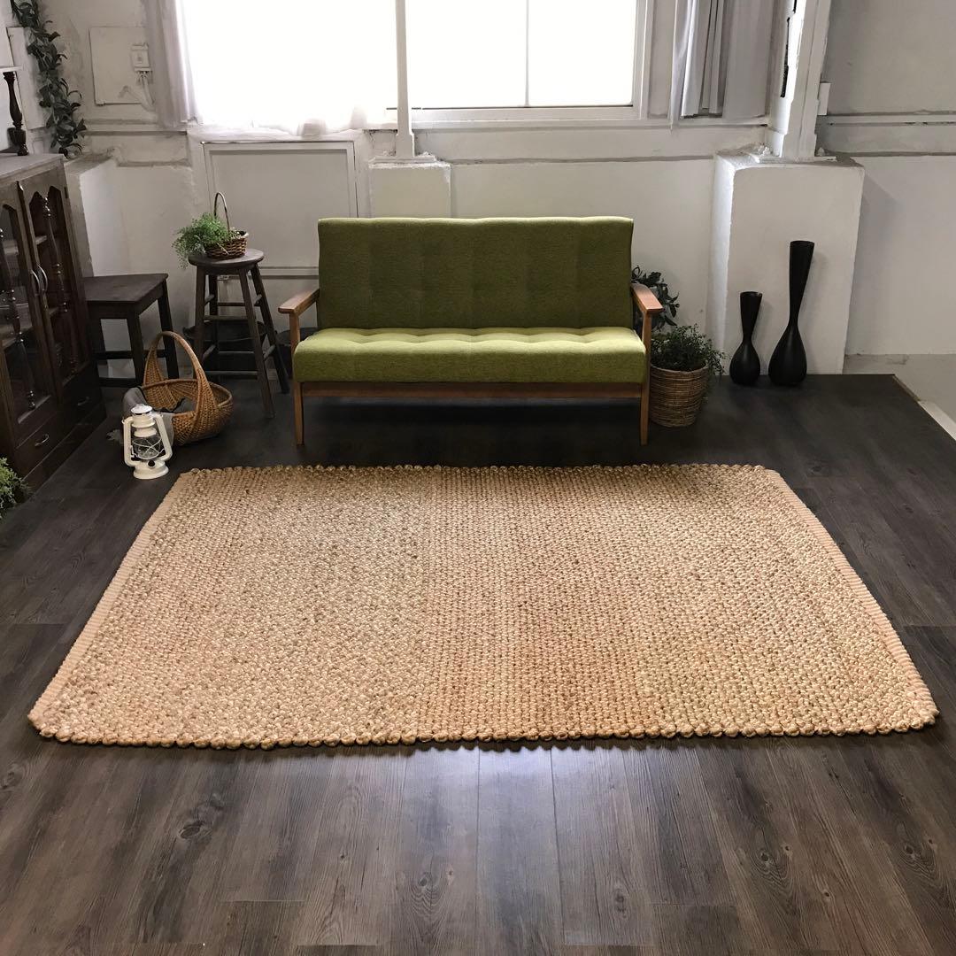 143x204cm ラグ ラグマット 麻 ジュート 夏用 天然素材 アジアン グラムスタイル ジュートラグ 1畳 100×140 ラグ 麻 天然素材