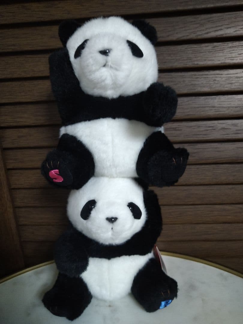 上野動物園パンダ・タグ付リーリー、シンシンぬいぐるみ・上野动物园