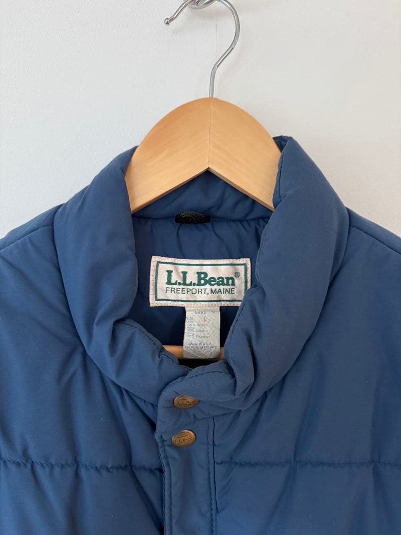 【美品】80's エルエルビーン L.L.Bean 中綿ベスト L ネイビー