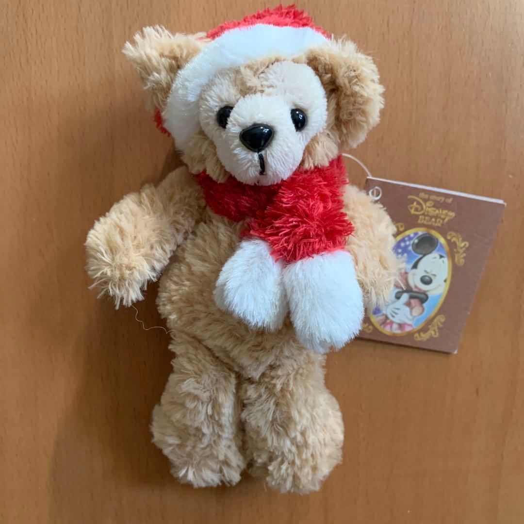ダッフィー ぬいぐるみバッジ 2005年 クリスマス 初期 白タグ タグ付き