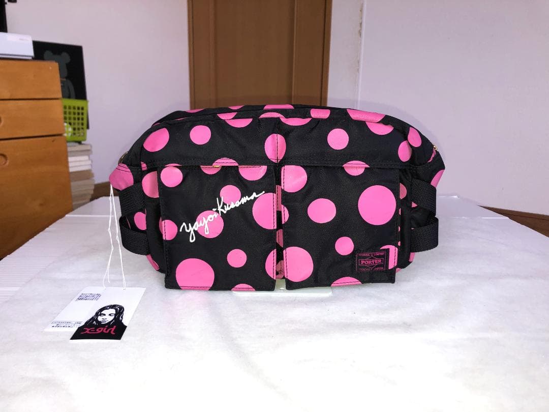 美品 ポーター 草間彌生 ウエスト ポーチ ボディー バッグ タンカー