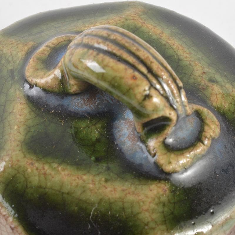 茶道具 織部焼 はじき織部 香合 極め箱 V R5258 - メルカリ