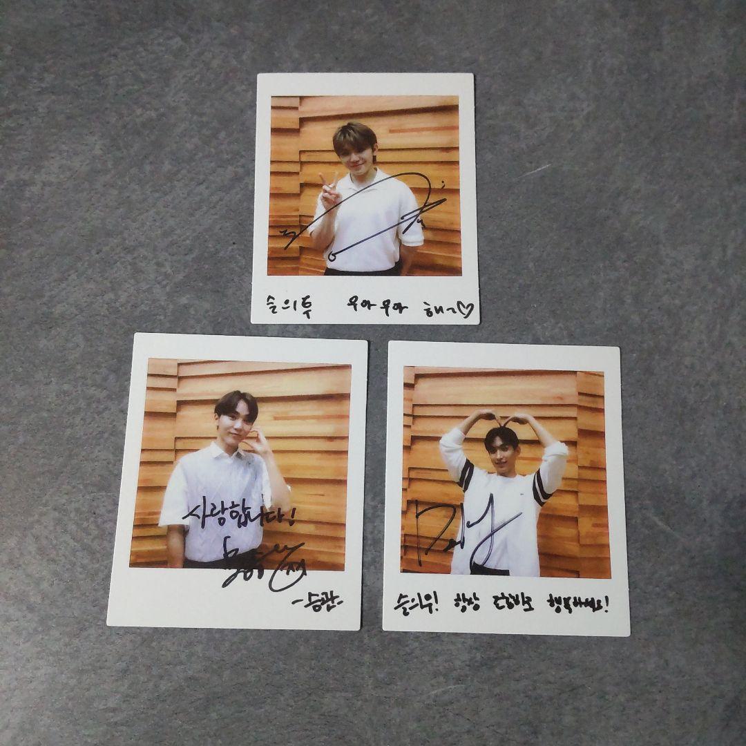 プリントサイン入りポラ3点(SEVENTEEN/ウジ/ドギョム/スングァン